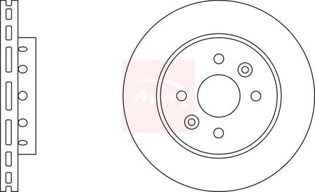 Apec DSK2189 Brake Disc - 1