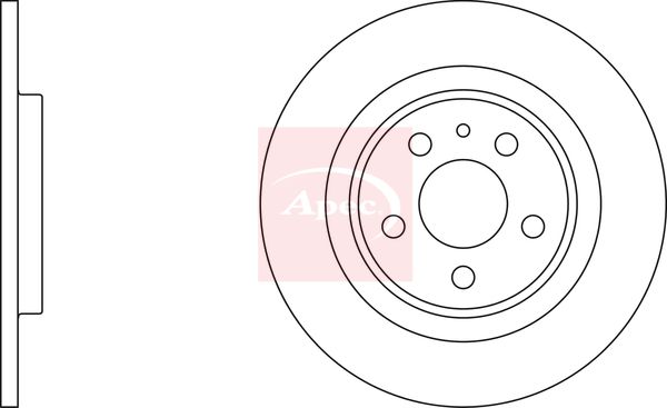 Apec DSK2192 Brake Disc - 1