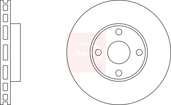 Apec DSK2213 Brake Disc - 1