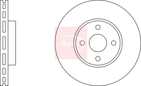 Apec DSK2222 Brake Disc - 1