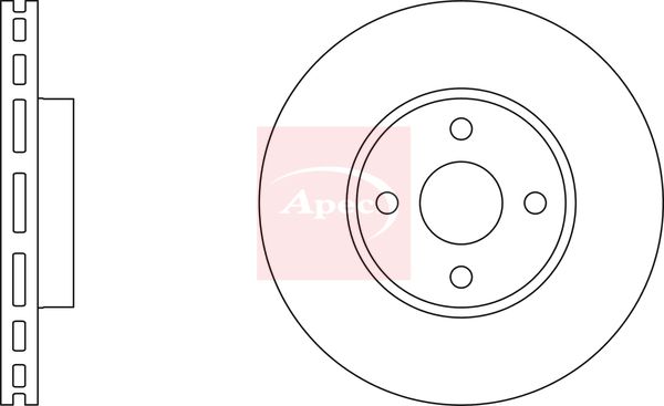 Apec DSK2222 Brake Disc - 1