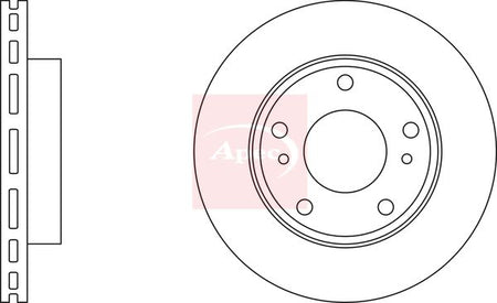 Apec DSK2225 Brake Disc - 1