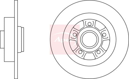Apec DSK2234 Brake Disc - 1