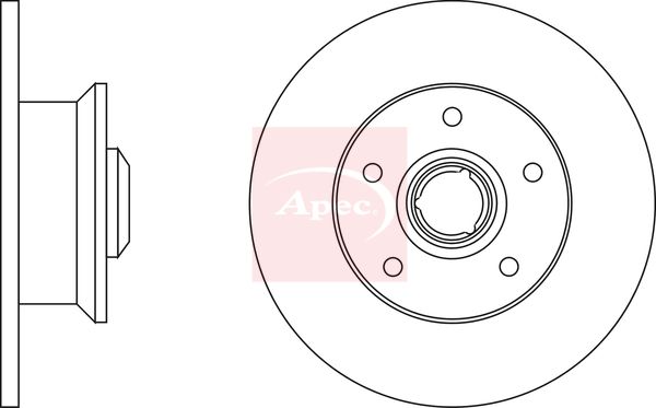 Apec DSK224 Brake Disc - 1