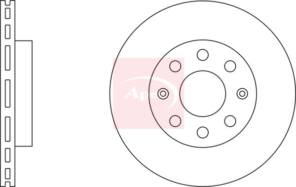 Apec DSK2252 Brake Disc - 2
