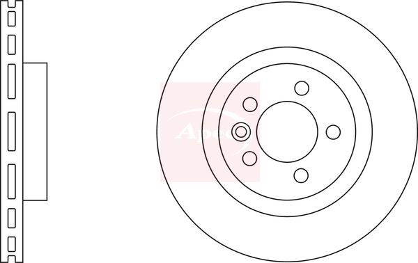 Apec DSK2254 Brake Disc - 1