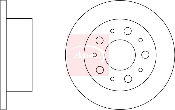 Apec DSK2259 Brake Disc - 1