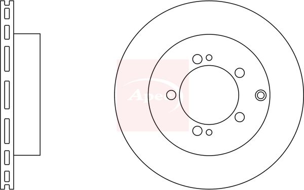 Apec DSK2261 Brake Disc - 1