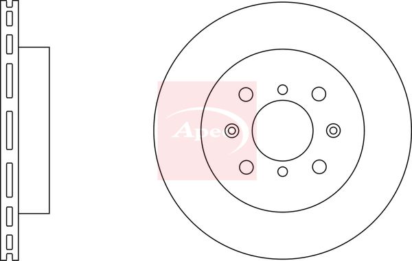 Apec DSK2265 Brake Disc - 2