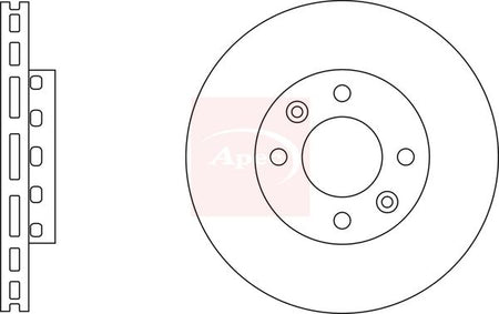 Apec DSK2268 Brake Disc - 1