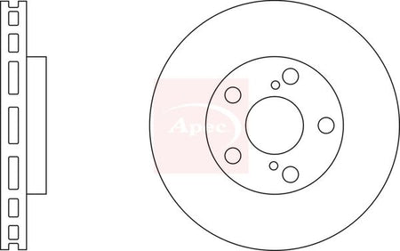Apec DSK2273 Brake Disc - 1