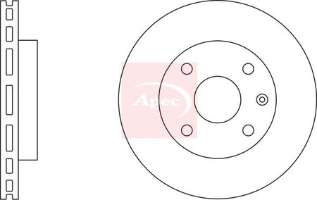Apec DSK2274 Brake Disc - 1