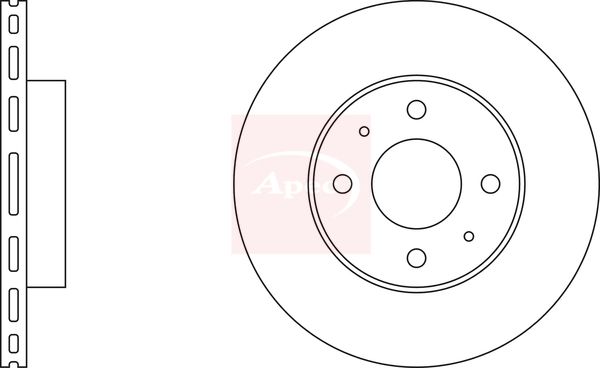 Apec DSK227 Brake Disc - 1