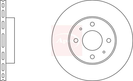 Apec DSK227 Brake Disc - 1