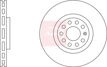 Apec DSK2285 Brake Disc - 1