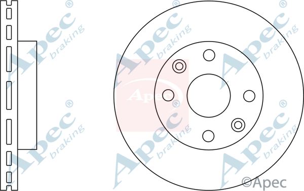 Apec DSK2286 Brake Disc - 1