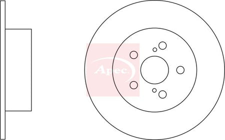 Apec DSK2287 Brake Disc - 1