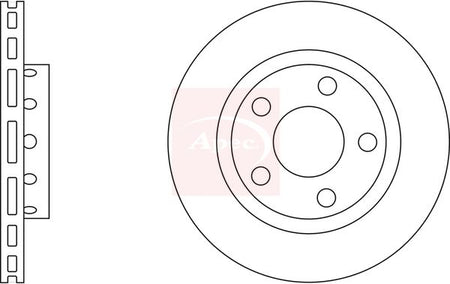 Apec DSK2293 Brake Disc - 1