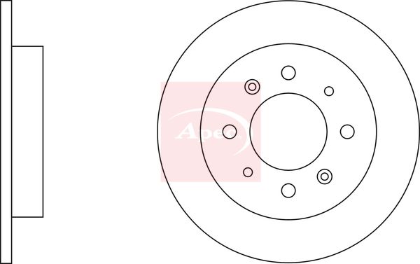 Apec DSK2296 Brake Disc - 1