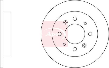 Apec DSK2296 Brake Disc - 1