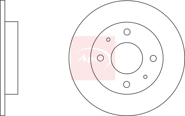 Apec DSK2302 Brake Disc - 2