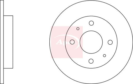 Apec DSK2302 Brake Disc - 2