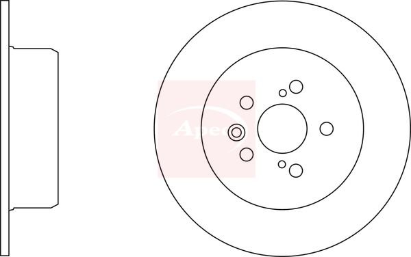 Apec DSK2305 Brake Disc - 1