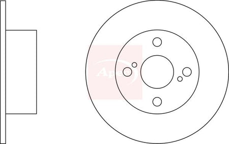 Apec DSK2306 Brake Disc - 1