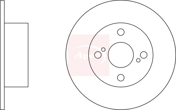 Apec DSK2306 Brake Disc - 1