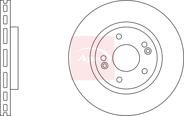 Apec DSK2312 Brake Disc - 1