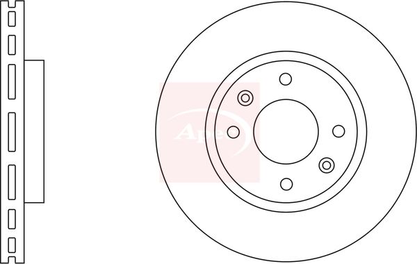 Apec DSK2313 Brake Disc - 1