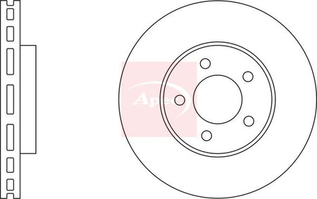 Apec DSK2314 Brake Disc - 1