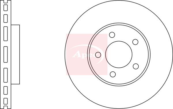 Apec DSK2314 Brake Disc - 1