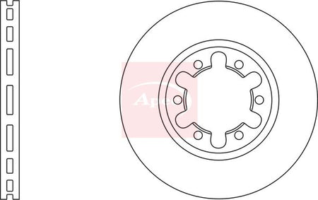 Apec DSK2316 Brake Disc - 1