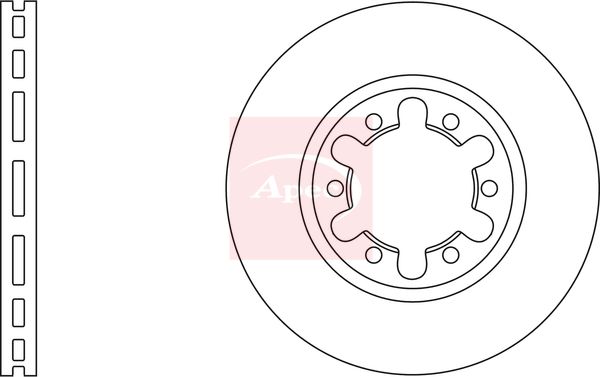 Apec DSK2316 Brake Disc - 1