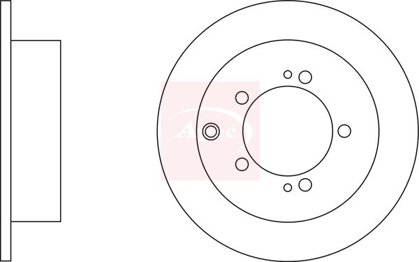 Apec DSK2317 Brake Disc - 1