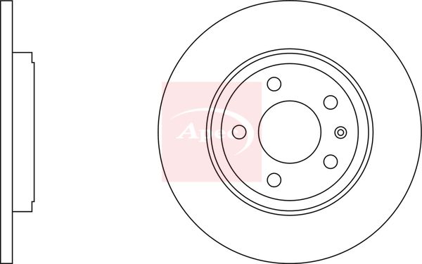 Apec DSK2318 Brake Disc - 1