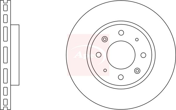 Apec DSK2319 Brake Disc - 1