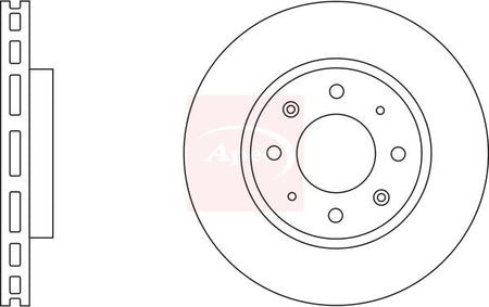 Apec DSK2319 Brake Disc - 1
