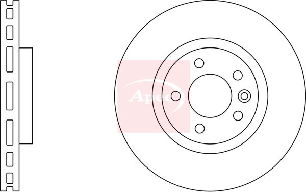 Apec DSK2323 Brake Disc - 1