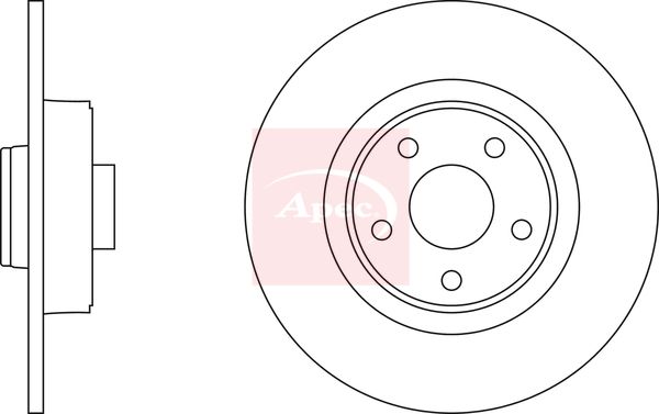 Apec DSK2326 Brake Disc - 1