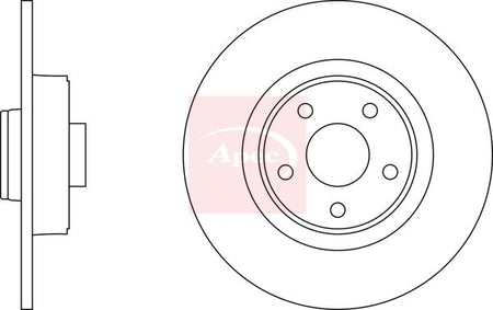 Apec DSK2326 Brake Disc - 1
