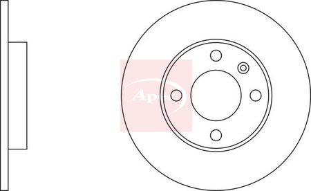 Apec DSK232 Brake Disc - 1