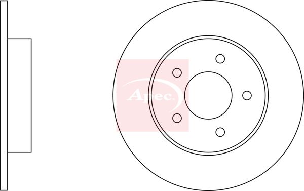 Apec DSK2332 Brake Disc - 2