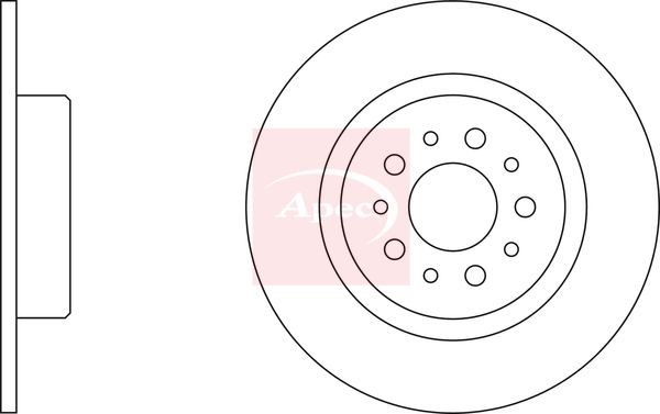 Apec DSK2335 Brake Disc - 1