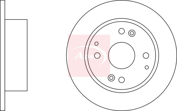 Apec DSK2336 Brake Disc - 1