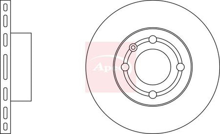 Apec DSK233 Brake Disc - 2
