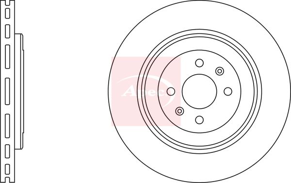 Apec DSK2343 Brake Disc - 1