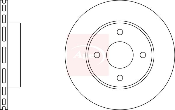 Apec DSK2348 Brake Disc - 1
