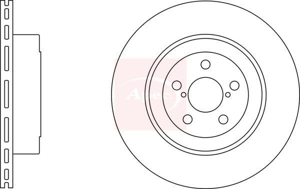 Apec DSK2372 Brake Disc - 1